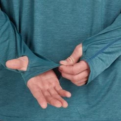 NRS Men's Silkweight Long-Sleeve Shirt -Paddle Sports Shop 10114 05 Mediterranea Model Detail 102121 1000x1000 39961.1657659685