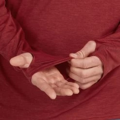 NRS Men's Silkweight Long-Sleeve Shirt -Paddle Sports Shop 10114 05 Vino Model Detail 102121 1000x1000 78422.1657659680