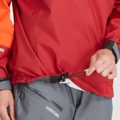 NRS Women's Endurance Splash Jacket -Paddle Sports Shop 20011 07 PoppyVino Model Drawstring 070121 1000x1000 50030.1657565574