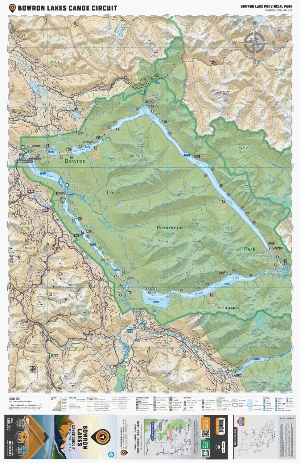 Bowron Lakes Canoe Circuit Park Map 5 Bowron Lakes Canoe Circuit Park Map - Image 3