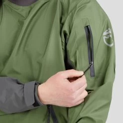 NRS Men's Spyn Fishing Dry Suit 15 NRS Men's Spyn Fishing Dry Suit -Paddle Sports Shop 22540 01 Olive Model ArmZipper 060622 1000x1000 14545.1657738339