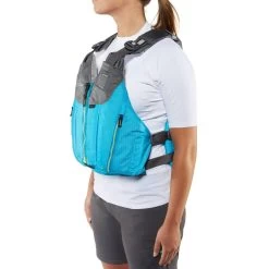 NRS Women's Nora PFD -Paddle Sports Shop 40073 01 Teal Model Left 071818 1000x1000 28560.1617298273