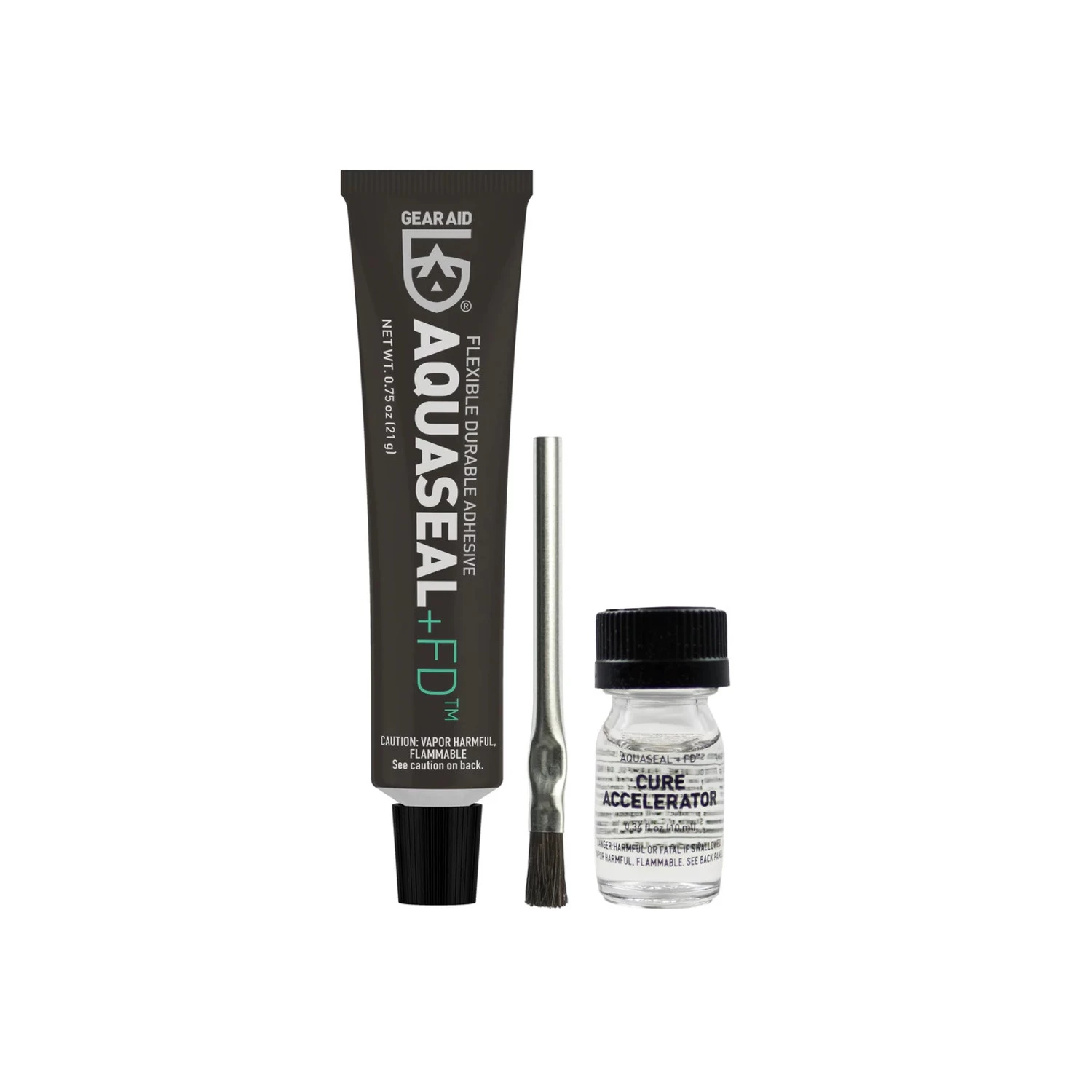 GEAR AID Aquaseal+FD Repair Adhesive 3/4oz + Cure Accelerator 3 GEAR AID Aquaseal+FD Repair Adhesive 3/4oz + Cure Accelerator