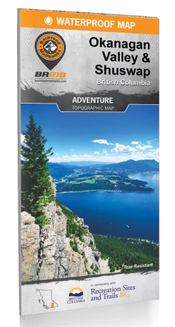 Okanagan Valley & Shuswap BC Waterproof Map