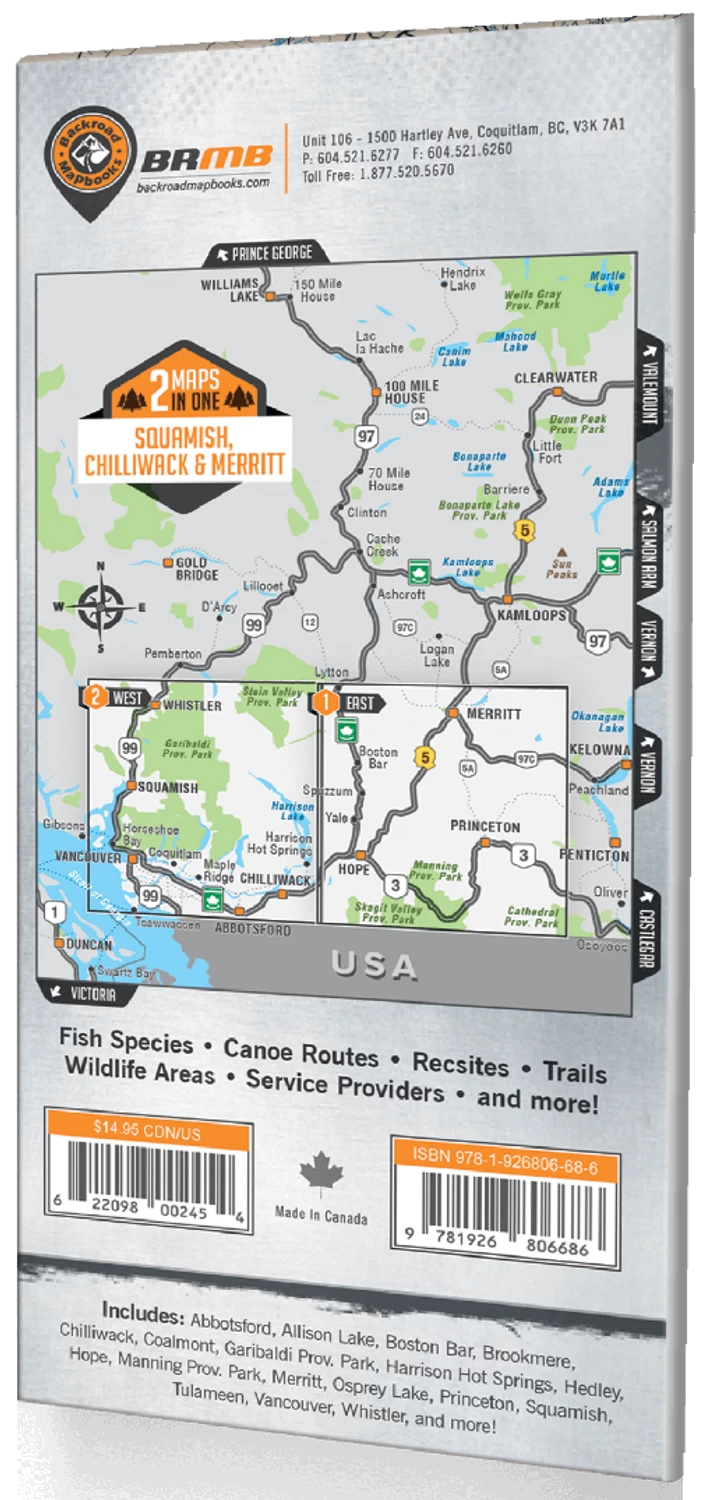Squamish, Chilliwack & Merritt Waterproof Map 4 Squamish, Chilliwack & Merritt Waterproof Map - Image 2