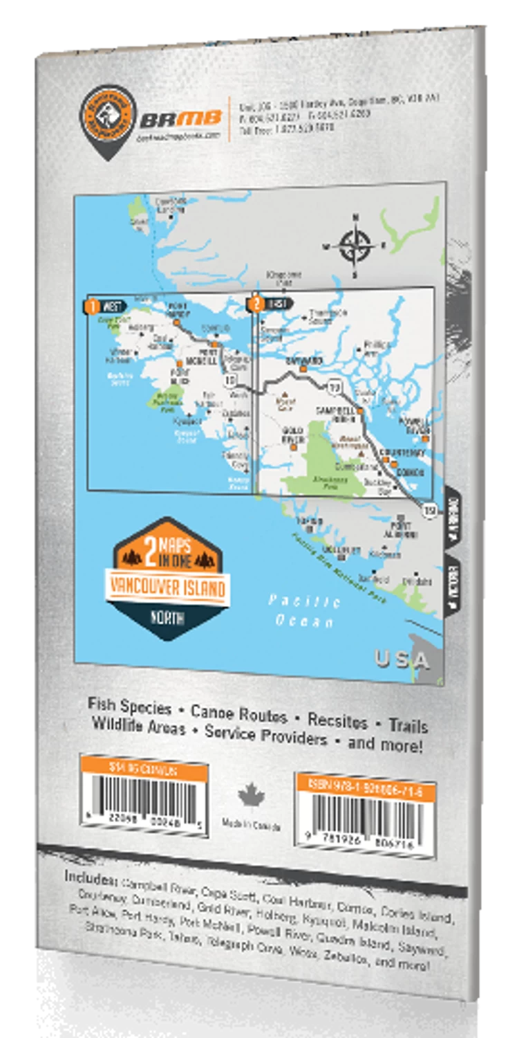 Vancouver Island BC North Waterproof Map 4 Vancouver Island BC North Waterproof Map - Image 2