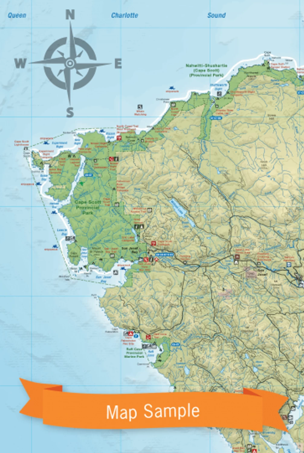 Vancouver Island BC North Waterproof Map 5 Vancouver Island BC North Waterproof Map - Image 3