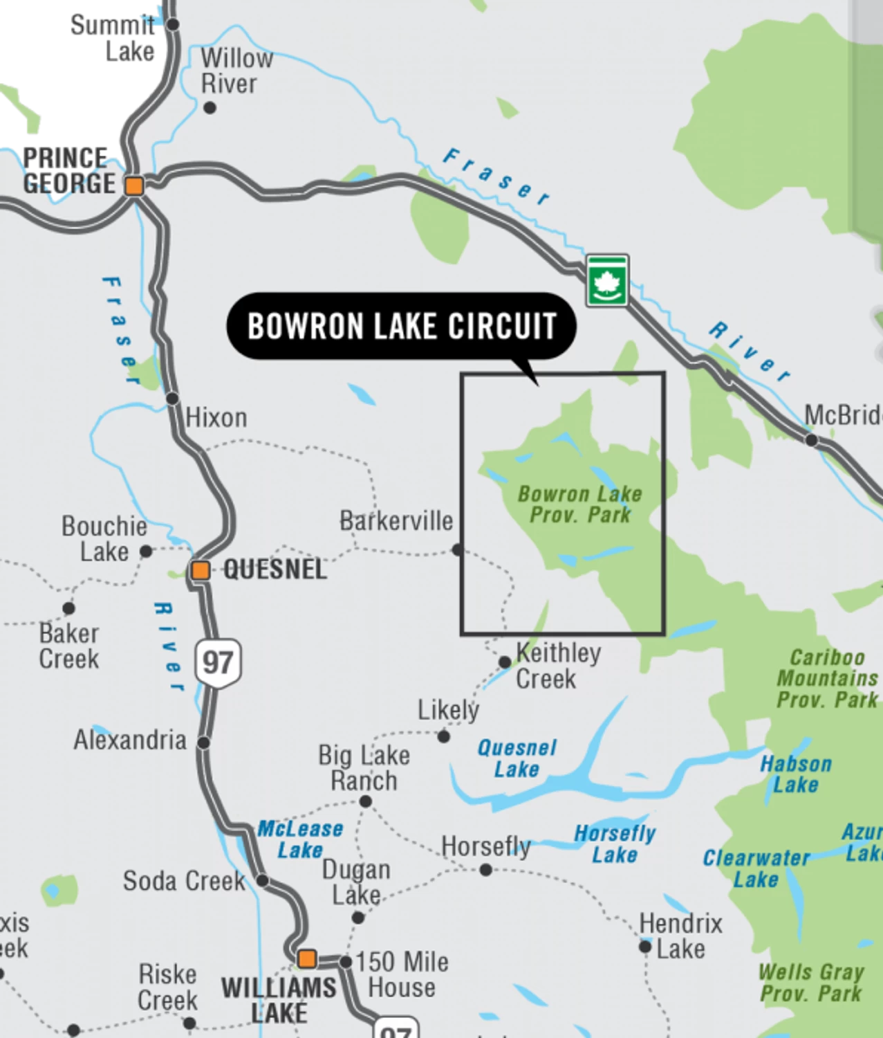 Bowron Lakes Canoe Circuit Park Map 4 Bowron Lakes Canoe Circuit Park Map - Image 2